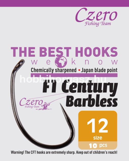 F1 Century Barbless 12, 10 db/csomag