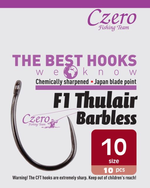 F1 Thulair Barbless 10, 10 db/csomag