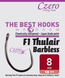 F1 Thulair Barbless 8, 10 db/csomag