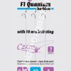 F1 Quantum barbless 10-es horog, 10 mm csalitüske, 0,10 előkén, 8 cm hosszú. 3 db/csomag.