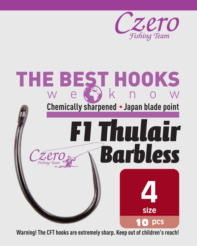 F1 Thulair Barbless 4, 10 db/csomag